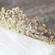 Bridal Tiara Gold Tiara - CERES, Swarovski Bridal Tiara, Crystal Wedding Crown, Rhinestone Tiara, Wedding Tiara, Diamante Crown