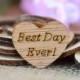 100 Best Day Ever! Wooden Hearts 1" - Rustic Wedding Decor - Table Confetti - Wedding Invitations