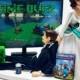 Video Game Funny Wedding Cake Topper Bride and Groom Sword + Pickaxe Craft