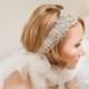 Jasmine ~ Beaded Bridal Headpiece Veil 