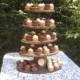 Cupcake Stand Rustic Wedding Wood Dessert Bar 5 Tier X Large Personalized
