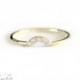 14k Diamonds rainbow ring - Diamond engagement ring - wedding ring, crown ring, 14k Gold, Handmade