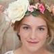 Wedding hair wreath, Bridal hair wreath, Flower crown, Flower crown headband, Wedding headpiece, Bridal flower headpiece