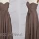 Brown Sweetheart Bridesmaid Dress Long/Chiffon Simple Bridesmaid Dress/Long Prom Dress/Floor Length A Line Evening Dress DH135