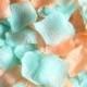 600 Cool Mint & Peach Silk Rose Petals Wedding Flowers Party Centerpieces Table Decoration Confetti Bridal Shower Favor