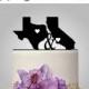 Texas / California State Shaped Cake Topper State of the Art Wedding Cake Top