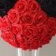 Wedding Centerpiece Mickey Real Touch Foam Flowers. WEDDING CENTERPIECE Pomander Kissing Ball. Pick Your Rose Colors.