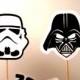 Cupcake Toppers Star Wars Inspired Darth Vader and Storm Trooper layered Cupcake Picks Set of 6 Cake & Party Decoration