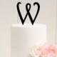 Personalized Monogram Wedding Cake Topper - 4 Inch Monogram Letter Cake Topper