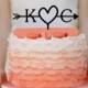 Initials Heart and Arrow Cake topper