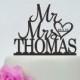 Mr And Mrs Cake Topper With Last Name,Wedding Cake Topper,Custom Cake Topper,Engagement Topper,Heart Cake Topper C105