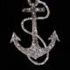 Swarovski Crystal Nautical Themed Anchor Bling Cake Topper