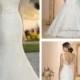 Straps Lace Appliques Trumpet Mermaid V-back Wedding Dresses