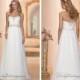 Sheath Beaded Sweetheart Ruched Bodice Simple Wedding Dresses with Beaded Belt