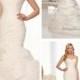 Organza Sweetheart Trumpet Wedding Dresses with Pleated Bodice and Layers Skirt