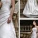 Strapless Sweetheart Slim A-line Pleated Bodice Lace Appliques Wedding Dresses