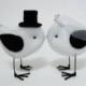 Bride and Groom Birds - Bird Wedding Cake Toppers (Choice of Colors)