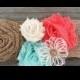 Burlap Wedding Sash/Burlap-Coral-Mint-Belt Country Wedding/Rustic Flower Girl/Shabby Chic Flower Girl/Coral Flowergirl-Burlap Belt