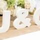 Wooden Letters - Freestanding Wedding Initial Signs - Personalized Table Signs - Initials 2 Letters and Ampersand (Item - INI400)