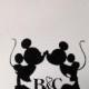 Custom Wedding Cake Topper - Mickey and Minnie Wedding 2 with your initials
