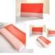 Orange and pink clutch bag Tangerine faux leather clutch Vegan leather clutch bridesmaid gift Blush pink orange cosmetic bag bridal party