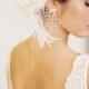 Simple Sleeveless Deep V-neck back Mermaid Embroidered Wedding Dress