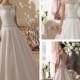 Illusion and Scalloped Lace Bateau Neckline A-line Wedding Dresses