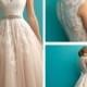 Cap Sleeves Plunging V neckline A-line Lace Wedding Dress
