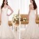 Stunning Strapless Sweetheart Fit and Flare Lace Wedding Dresses