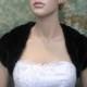 Sale - Black faux fur bridal shrug bolero stole shawl wrap FS001-Black - was 59.99