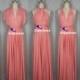Maxi Full Length Bridesmaid Convertible Wrap Dresses Multiway Long Blush Pink Infinity Dress