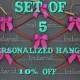 Set of 5 Personalized Hangers - Bridesmaid Hanger