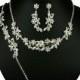 Wedding Jewelry Set - Kate Rhinestones Necklace, Earrings & Bracelet - Bridal Statement Necklace - Bridesmaid Jewelry Set - Formal Jewelry