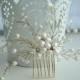 Pearl Comb, wedding pearl comb, bridal hair comb pearl, bridal hair accessories, bridal pearl comb, bridal pearl headpiece, Gold bridal comb