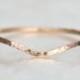 Curved Hammer Faceted Band of Sterling Silver , 14kt Yellow or Rose Gold Fill, Stacking, Wedding, Promise, Toe Ring - Eco Friendly Recycled