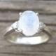 Moonstone Antique Engagement Ring, Antique Gold Ring, Vintage Style Moonstone Ring, Vintage oval Engagement Ring, Antique Style Gold Ring