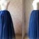 Maxi Skirt in navy blue. Full Tulle Skirt. Women tutu skirt. Plus Size Maxi Tutu Skirt. Floor Length Tutus. Navy Wedding. Bridal Skirt(T281)