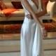 Bridal Nightgown Satin Off White Wedding Lingerie Venise Lace Sleepwear Art Deco Paris Chic Boudoir Elegance Backless Gown Sarafina Prima