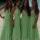 Bridesmaid Dress - INFINITY Bridesmaids Dress -Green color-CONVERTIBLE Bridesmaids Dress,One Dress Endless Styles- 50 COLORS- ivory