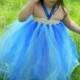 On Sale Blue Flower Girl Dress, Flower Girl Dress, Flower Girl Tutu Dress, Wedding Tutu-Junior Bridesmaid-Toddler Flower Girl Dresses