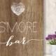 S'more Bar Sign // Rustic Wedding S'more Sign DIY // Rustic Wood Sign, White Calligraphy Printable PDF, Rustic Poster ▷ Instant Download