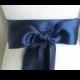 Navy Blue Bridal Sash / Double Face Sash  Ribbon /  Ribbon Sash /  DIY sash / 12 ft sash / 9ft sash / 6 ft sash