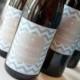 Chevron First Communion Wine Bottle Labels  - You Choose Color - LOVELY LITTLE PARTY