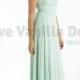 Bridesmaid Dress Infinity Dress Mint with Chiffon Overlay Floor Length Maxi Wrap Convertible Dress Wedding Dress