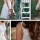 Straps Bateau Neckline Knee Length Lace Wedding Dresses