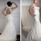 Floor Length Mermaid Sweetheart Open Cross Back Wedding Dresses
