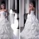 Beautiful Elegant Exquisite Taffeta Ball Gown Wedding Dress In Great Handwork