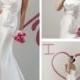 Perfect Ivory Summer Satin Strapless Wedding Dress with Envelop Pleated Bodice