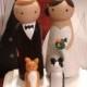 Custom Cake Toppers with Two Pets Fully Customizable---3-D Accents