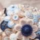 Custom Color Bridal Button Bouquet